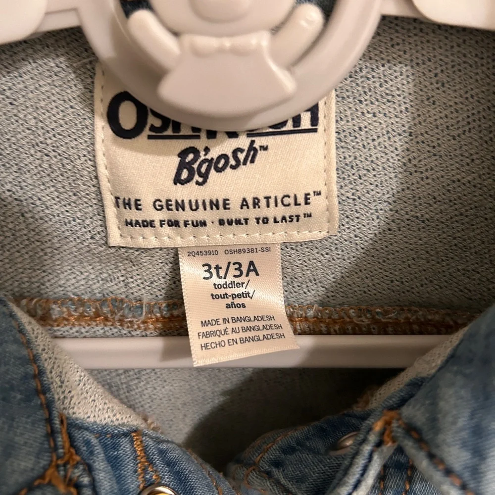 NWT OshKosh B'gosh Denim Jacket 3T